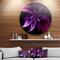 Designart - Fractal Flower Purple' Floral Circle Metal Wall Art